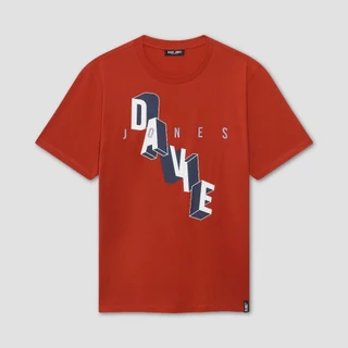DAVIE JONES [BE FEARLESS] เสื้อยืดผู้ชาย Logo Regular Fit T-Shirt สีฟ้า เขียวอ่อน ส้ม LG0136