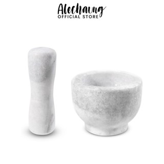 Alechaung ครกเล็ก ครกหินมินิมอล ครกหิน สีขาว marble mortar 4…