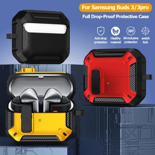 เกราะกันกระแทกสําหรับ Samsung Galaxy Buds3 3Pro หูฟังอุปกรณ์เสริม Buds 3 Pro พวงกุญแจสวิทช์ Secure Lock ป้องกัน Cover