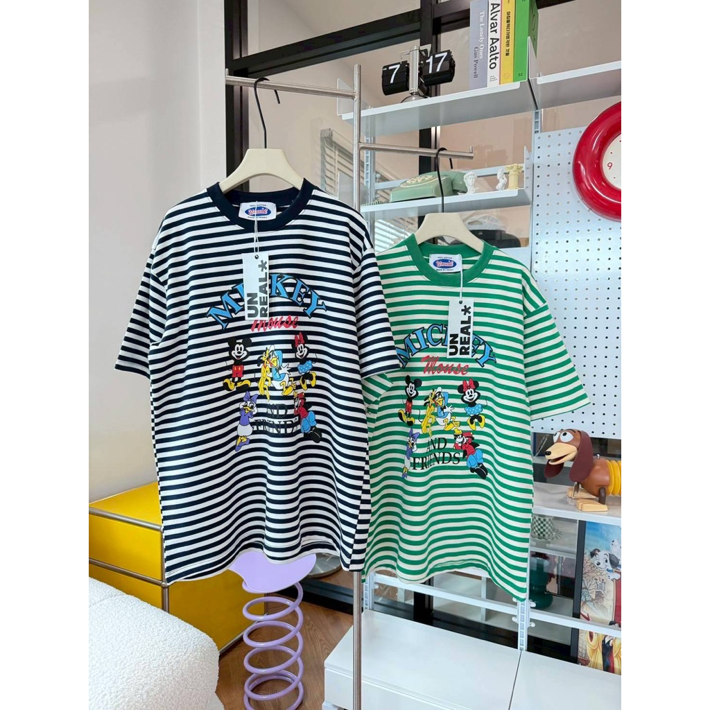 𝘂𝗻𝗶𝘀𝗲𝘅 เสื้อยืด Oversize ลายน่ารัก  ผ้าหนา ทรงสวย ใส่สบายอก 44-46" ยาว 29"