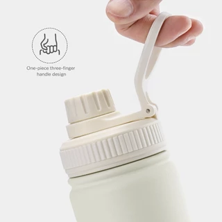 MEECOPA ขวดน้ำพกพาเก็บความร้อนและความเย็น 750ml สแตนเลส304 มีหูหิ้วพกพา 5สีให้เลือก ก้นกันลื่น