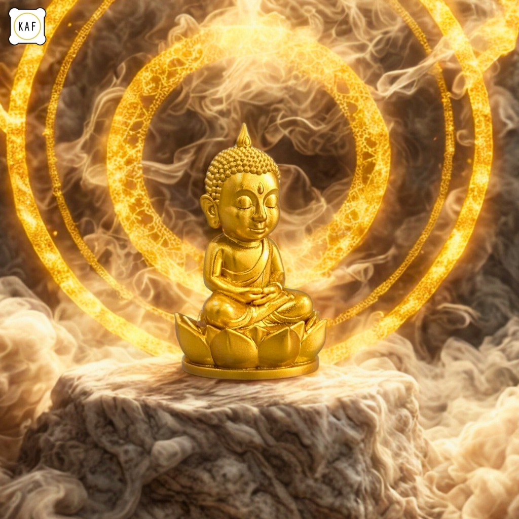 KAF พระพุทธรูป รุ่นวิมุตติสุข ตั้งบูชาเสริมความสงบในใจ เมตตามหานิยม โชคลาภ ความสำเร็จ AT-06