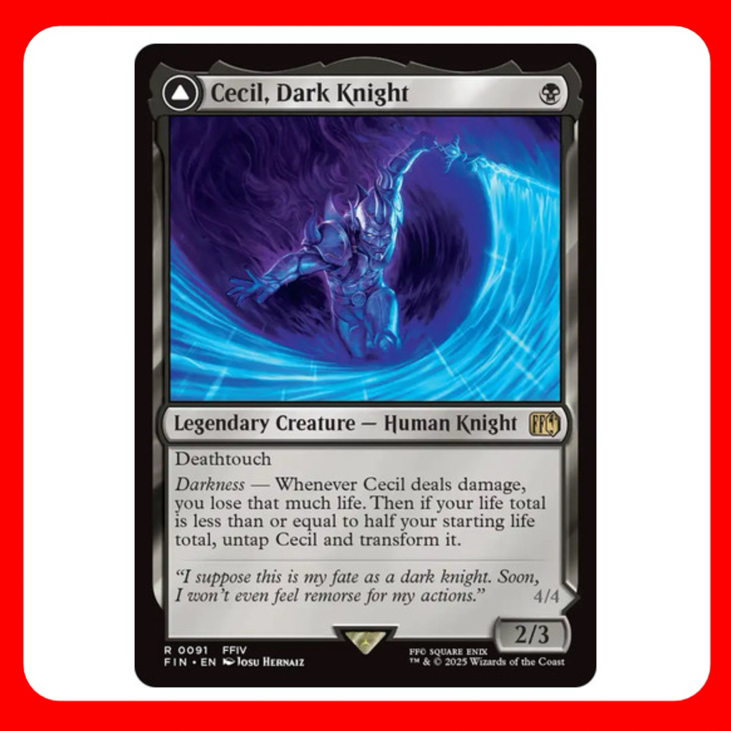 [MTG] Cecil, Dark Knight [FIN] [BLACK] [RARE] [NORMAL] [ENG] (การ์ดเมจิค / Magic the Gathering) [EDH