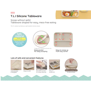 Richell(ริเชลล์)T.L.I Easy Scoop Silicone Cup & Plate Set