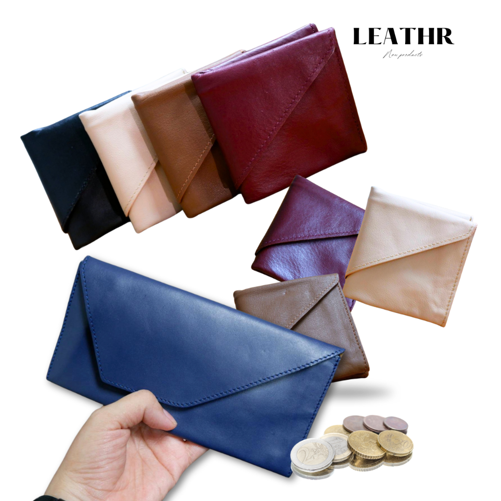 กระเป๋าใส่เหรียญผับได้  สามารถใส่แบคร์ได้ ขนาดเล็กมินิ เบาบาง ขนาดเล็กพกพาไปได้ทุกที่ติดตัวสบาย หนังวัวแท้ 100%