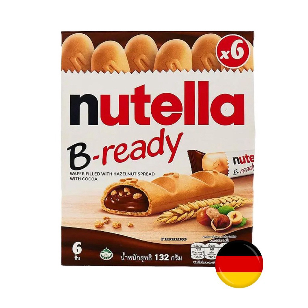 เวเฟอร์นูเทลล่า Nutella B-ready ขนมนำเข้า 6 ชิ้น