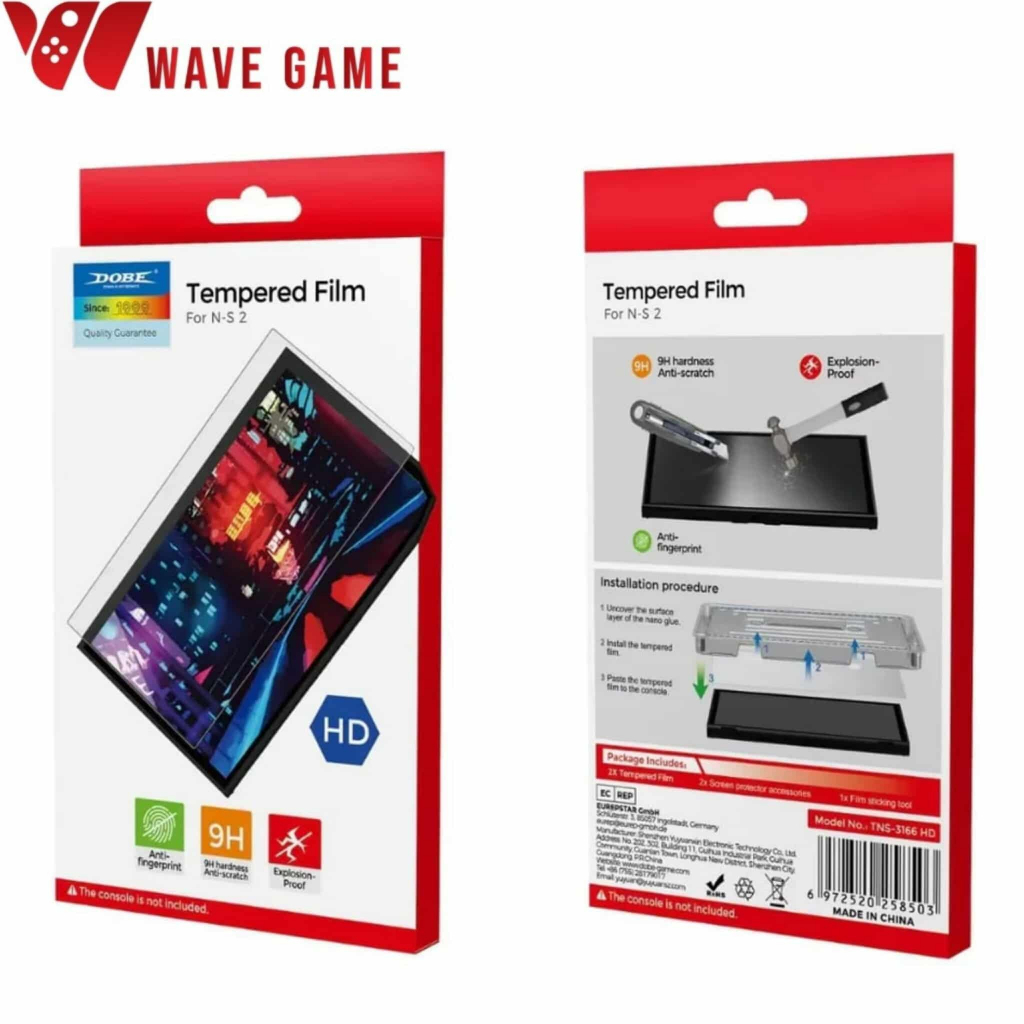nintendo switch 2 tempered film กันรอยกระจก ( dobe ) ns2