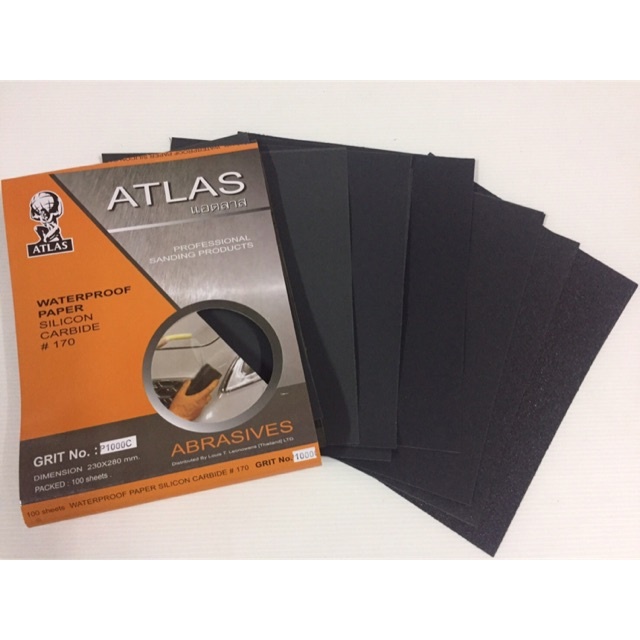 atlas คนแบกโลก กระดาษทรายคนแบกโลก ของแท้ ขัดน้ำได้กาวเหนี่ยว เม็ดทรายติดแน่น ส่งไว เก็บเงินปลายทาง - รูปที่ 2