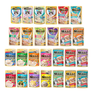 [12 ซอง] Nekko เน็กโกะ อาหารเปียกแมว คละได้ แมวโต ลูกแมว ไม่เติมเกลือ ขนาด 70g