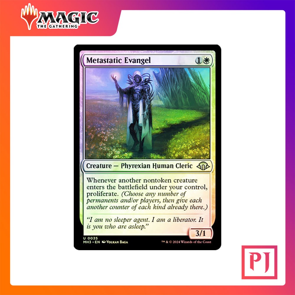 [MTG] Metastatic Evangel [MH3] [WHITE] [UNCOM] [FOIL] [ENG] (การ์ดเมจิค / Magic the Gathering)