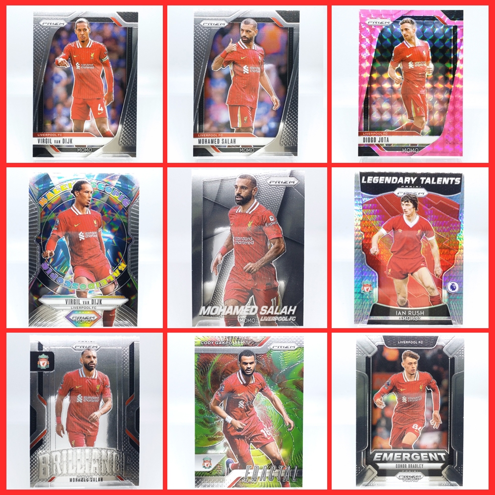 การ์ดฟุตบอล ลิเวอร์พูล 2025 Panini Prizm Premier League ทีม Liverpool การ์ดบอล