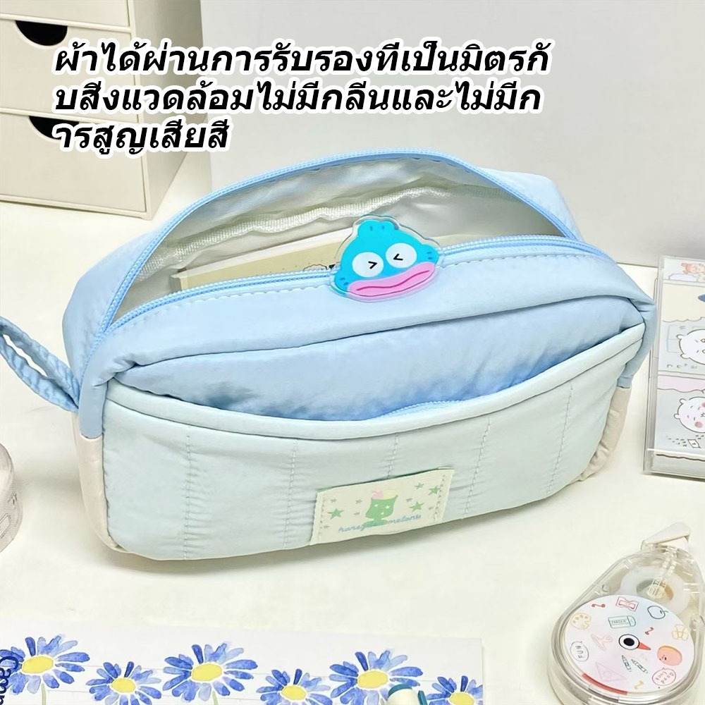 กระเป๋าดินสอ ผ้าใบ มัลติฟังก์ชั่น ชั้นเก็บหลายชั้น ความจุขนาดใหญ่ ใส่ปากกา เครื่องเขียน สำนักงาน - รูปที่ 5