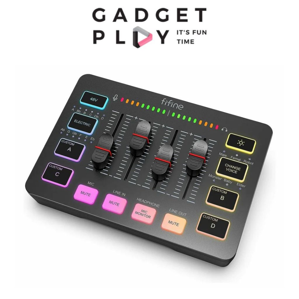 [กรุงเทพฯส่งด่วน] FIFINE AMPLIGAME SC3 MIXER มิกเซอร์  รับประกันศูนย์ไทย 1ปี