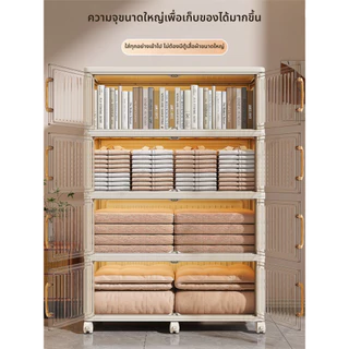 ตู้เก็บของ【80cm】ตู้เก็บของขนาดใหญ่ ตู้เก็บของอเนกประสงค์ ตู้เก็บของพลาสติก แข็งแรงทนทาน รับน้ำหนักได้ 350 KG