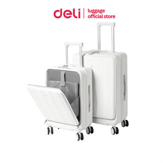 Deli กระเป๋าล้อลาก 20 / 24 นิ้ว กระเป๋าเดินทางเฟรมซิป วัสดุ …