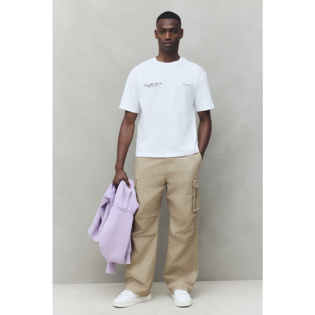 H&M(เอชแอนด์เอ็ม) กางเกง Cargo แบบหลวมพอดีตัว ผู้ชาย 1295579_1