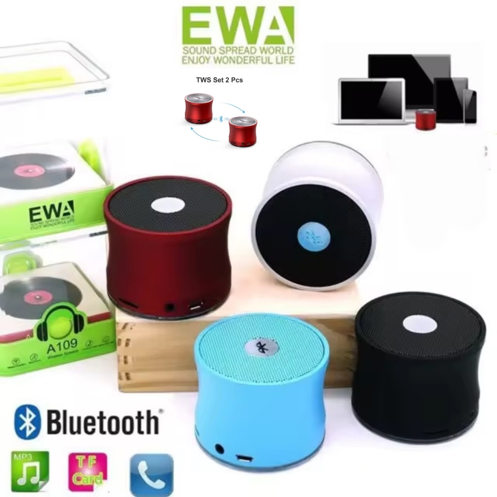ลำโพงบลูทูธ รุ่นใหม่ EWA A109pro TWS Bluetooth speaker ลำโพงแบบพกพา ลำโพงเสียงดี