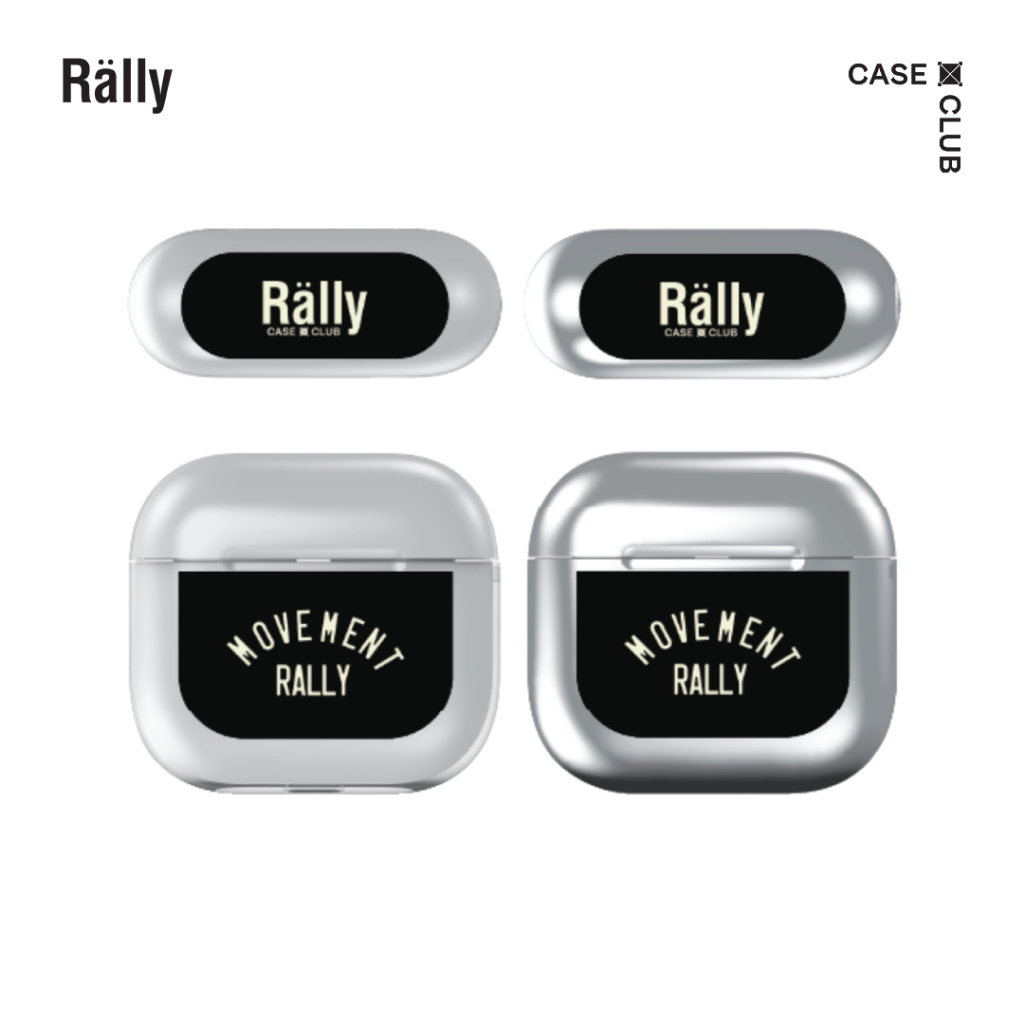 CaseClub Airpods Case เคสแอร์พอต ลาย Rally Varsity Movement สีดำ