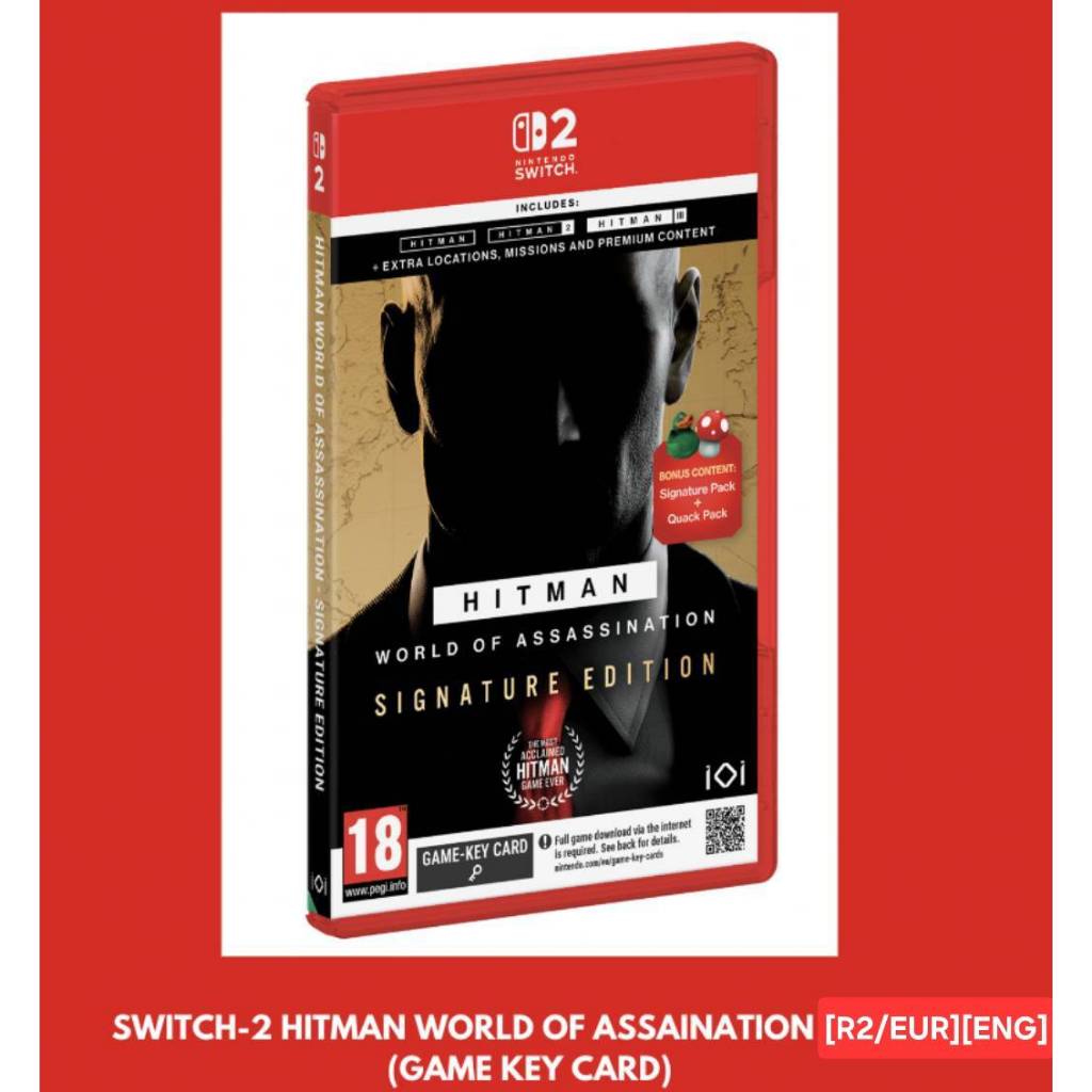 (มีส่งด่วน) Nintendo Switch2 (Game Key Card) HITMAN World of Assassination - Signature Edition [R2/E