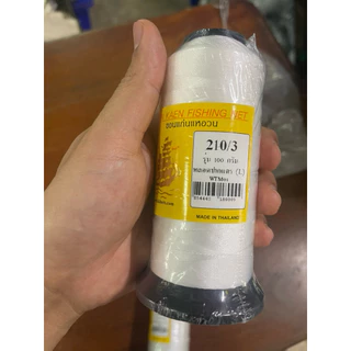 ด้ายไนล่อน100% เบอร์3-เบอร์15 สี ดำ/เขียว/ขาว (1ม้วนหนัก1ขีด)