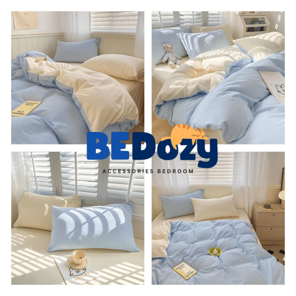 ชุดผ้าปูที่นอน สีทูโทน ขนาด 3.5 ฟุต / 5 ฟุต / 6 ฟุต ครบชุด 6 ชิ้น - รูปที่ 6