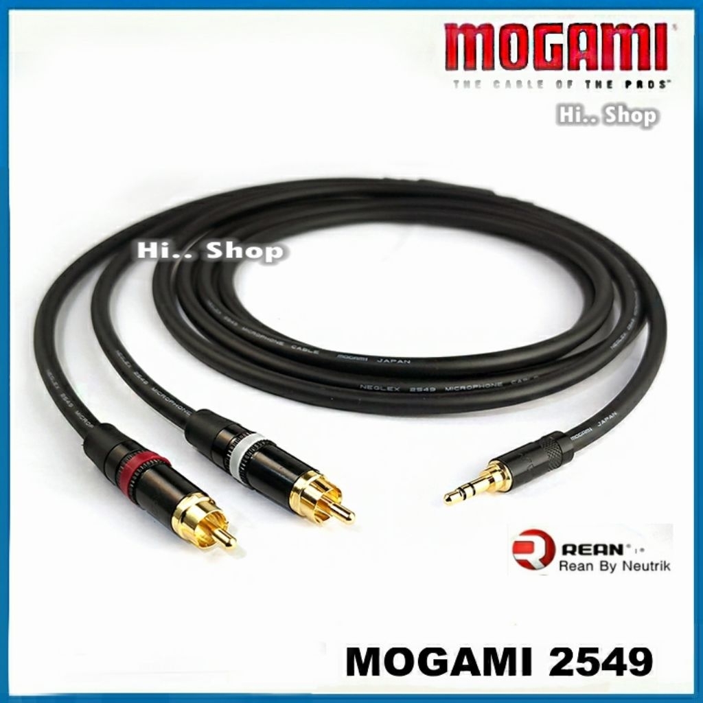 MOGAMI 2549 สาย Y TRS3.5 to RCAx2 [Neutrik Rean TRS/RCA]