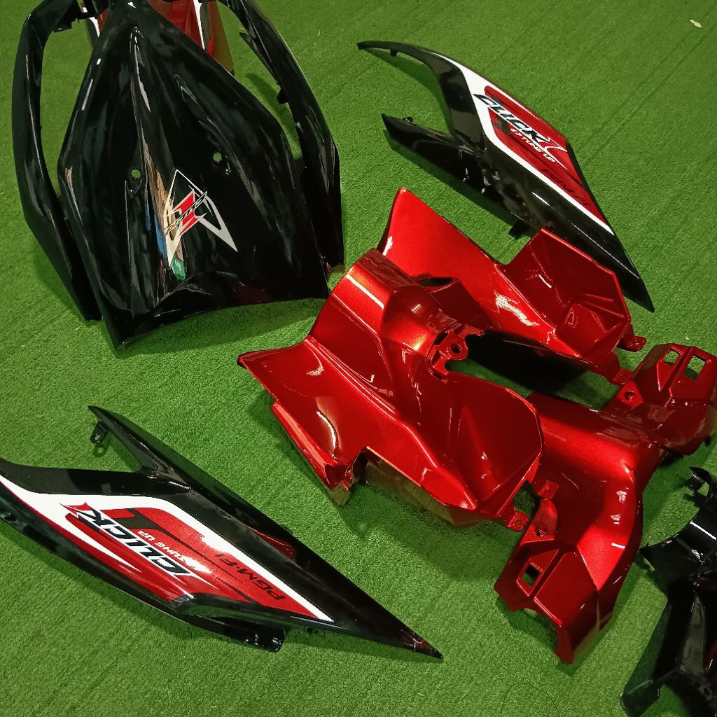 ชุดสี Click คลิก 110i สี ดำ/แดงแก้ว พร้อมติดลาย 7ชิ้น ลูกค้าสามารถเลือกสีและลายได้ตามต้องการทักแชทได้เลย - รูปที่ 4