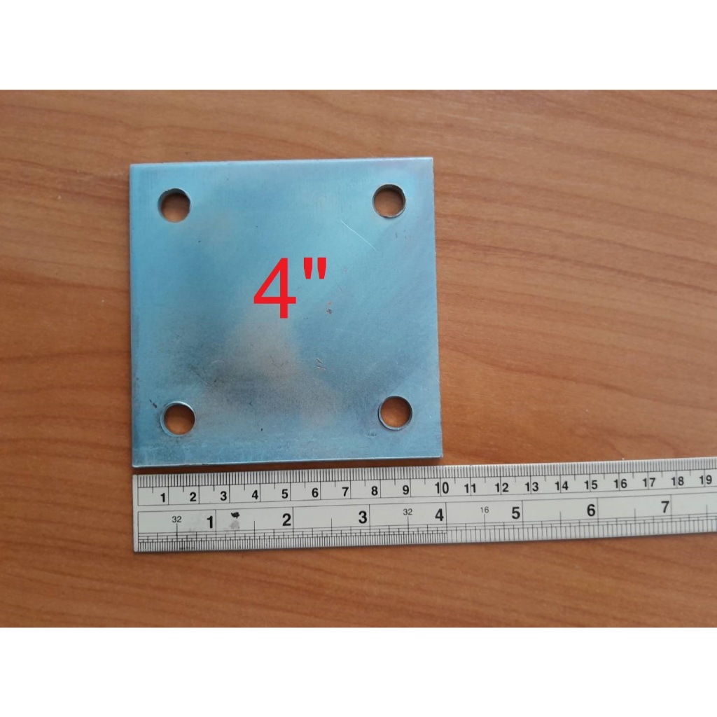 เพลทเหล็ก 4" หนา 4 มม.ชุบ ZINC