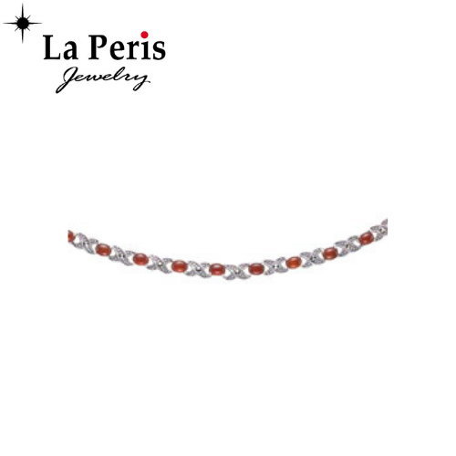 La Peris สร้อยคอเงินแท้ประดับมาร์คาไซด์ 22.9g