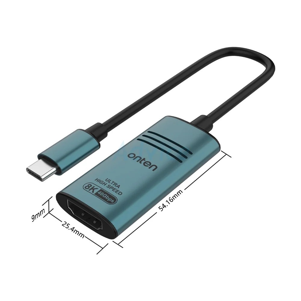 ONTEN UC981 Type C to HDMI 2.1 Adapter 8K30Hz, 4K120Hz อแดปเตอร์แปลง Type C to HDMI 2.1