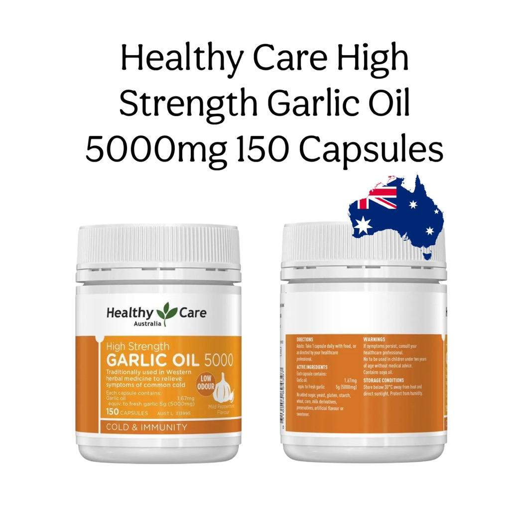 Healthy Care High Strength Garlic Oil 5000mg 150 Capsules