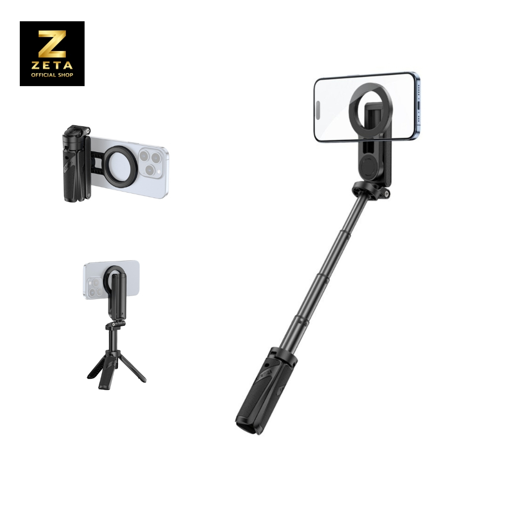 ส่งด่วน 4 ชม. Ulanzi JJ03 Grip Phone Tripod ด้ามจับมือถือ ขาตั้ง ไม้เซลฟี่ แบบ MagS*fe รีโมทบลูทูธ
