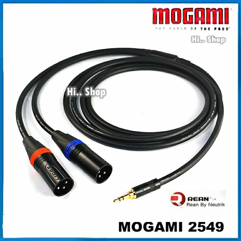 MOGAMI 2549 สาย Y TRS 3.5mm-XLR L/R หัว Rean Lidge