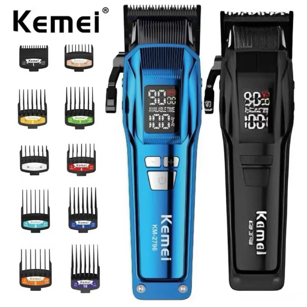 ปัตตาเลี่ยน Kemei Km-2796ใบมีดแบบมืออาชีพสำหรับพลาสติกที่แนบสนิทกับเส้นผม ปัตตาเลี่ยน ตัดผม ไร้สาย  
