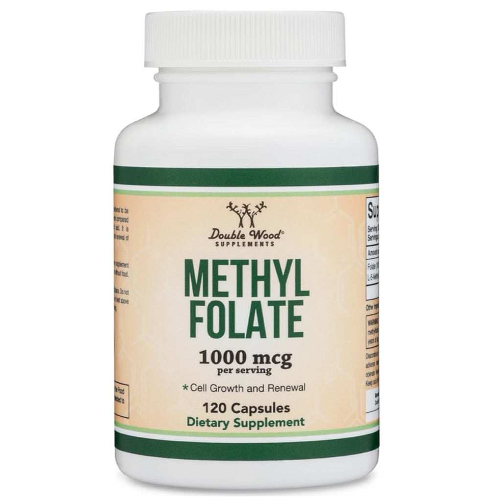 [ DOUBLE WOOD ] METHYL FOLATE 1000 MG ( เมทิล โฟเลต )( 120 แคปซูล )