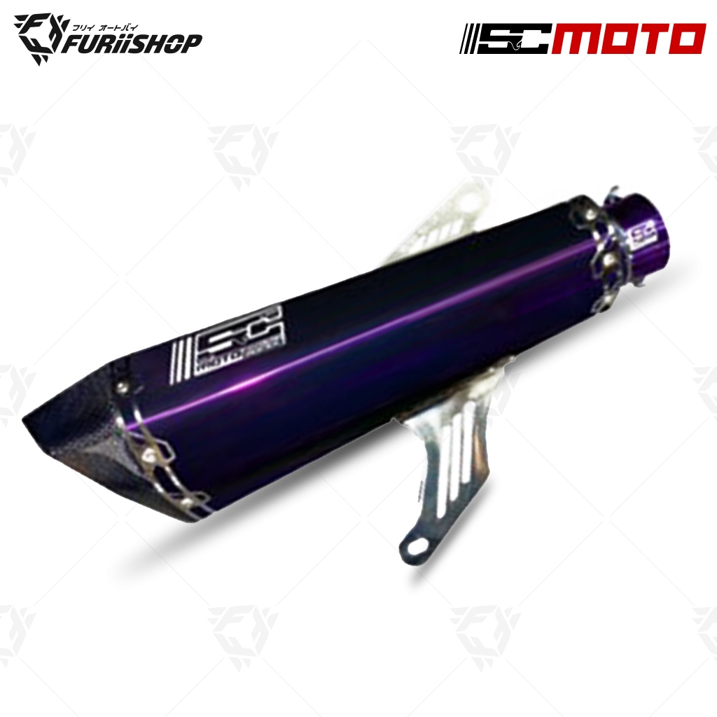 ท่อ SC MOTO X-MAX300 SD-3(สีม่วงเงา) ลูกเดิมเป่าคอ