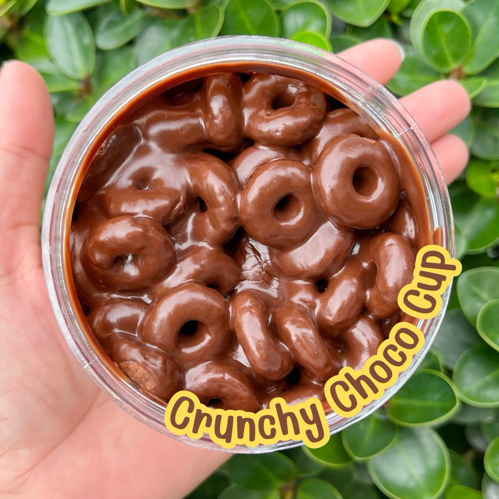 Crunchy Choco Cup ครั้นชี่ ช็อกโก้ คัพ ขนมอบกรอบราดช็อกโกแลตสไตล์คริสปี้ช็อกโก้แบบโฮมเมด (ไม่แยกซอส)