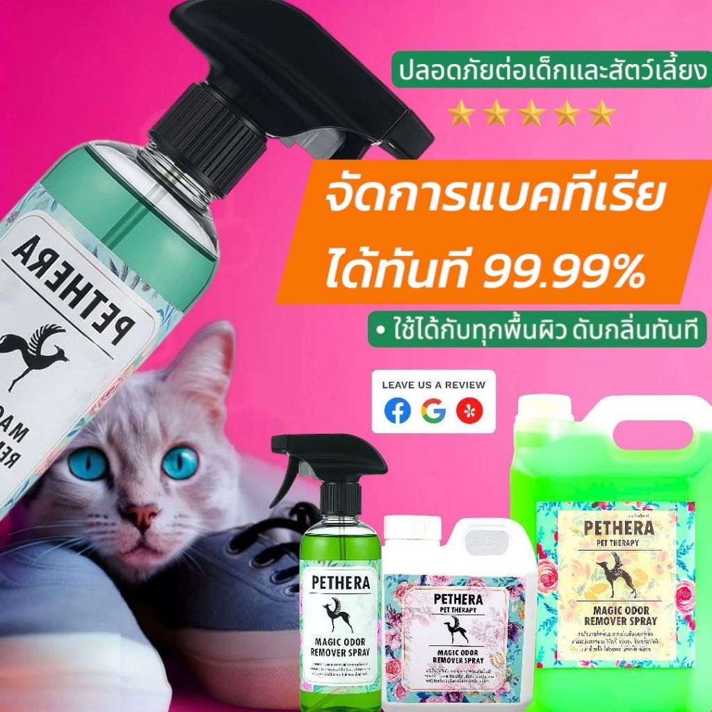 สเปรย์ดับกลิ่นฉี่สัตว์เลี้ยงบนพื้น