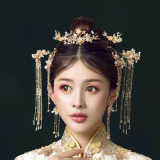 พร้อมส่งในไทย ปิ่นปักผมสไตล์​จีนโบราณ​ เครื่องประดับผมโบราณ​ SET​ N024