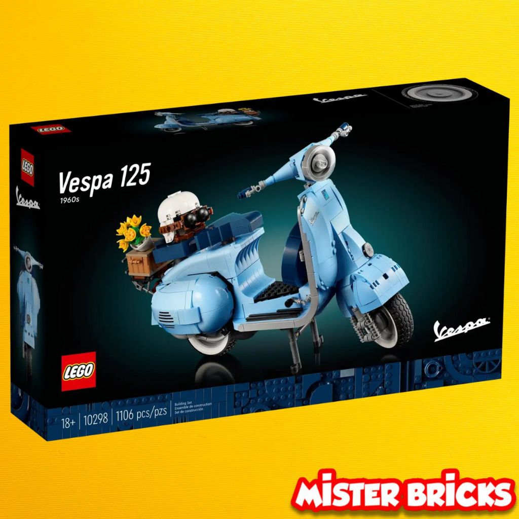 LEGO® Vespa 125 รุ่นคลาสสิค สีฟ้าหายาก (10298) เหมาะสำหรับผู้ใหญ่