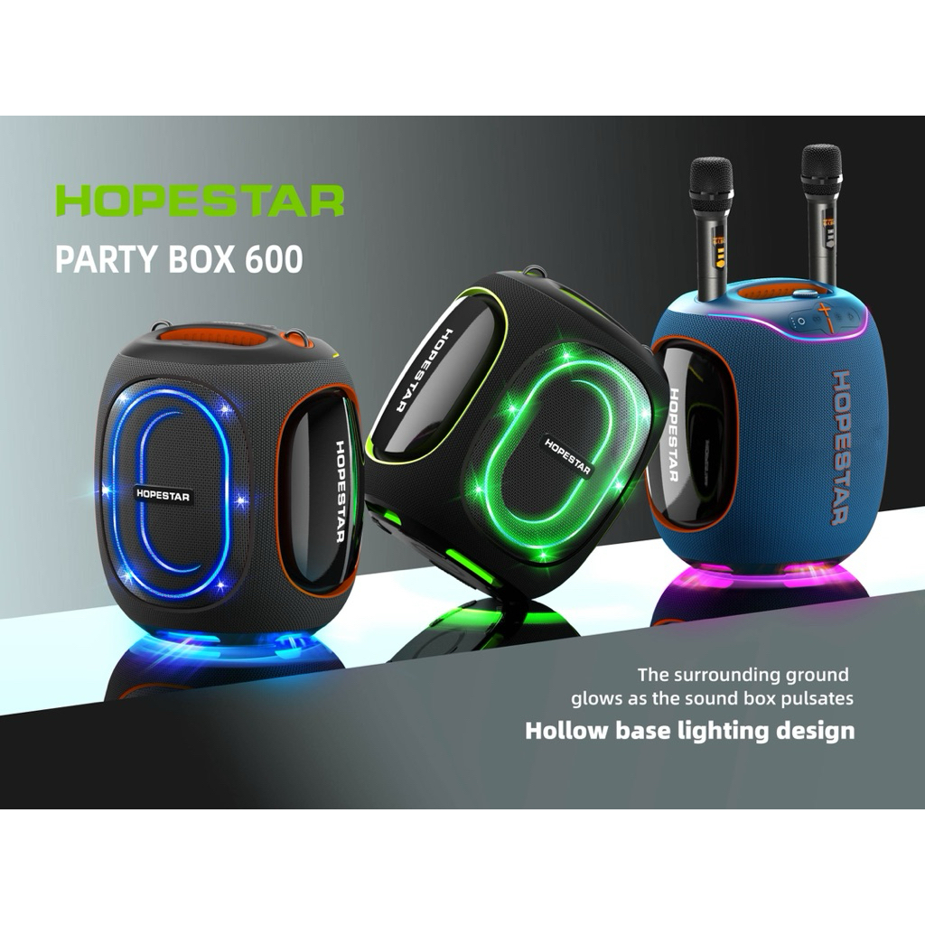 รุ่นใหม่ล่าสุด Hopestar Party600/A80 ลำโพงบลูทูธ 300วัตต์ พร้อมไมค์ลอย1อัน ลำโพง6ดอก ปรับเบสได้3โหมด