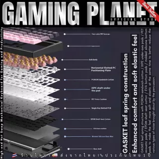 คีย์บอร์ดเกมมิ่ง XINMENG X98 Pro V2 | Mechanical Wireless 98 ปุ่ม | Gasket | Hot-Swap | PBT | RGB I Knob