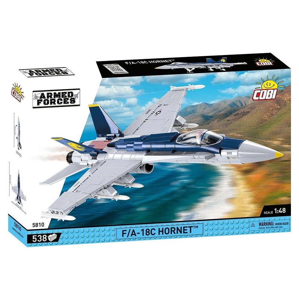 COBI 5810 F/A-18C Hornet Armed Force Aircraft Military Bricks Made in Poland EU Compatible with LEGO