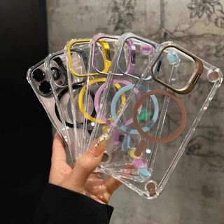 เกราะมุมพร้อมขายึดตั้งได้ Magnetic Case For iPhone 17 ProMax 15 Plus 14 Pro เคสไอโฟน เคสกันกระแทก