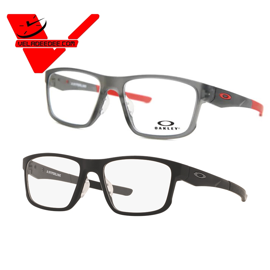 กรอบแว่นสายตา OAKLEY HYPER LINK OX8051 0354 (สีเทา ขาแดง) OX8051 805101 54 (สีดำ แว่นสายตา ขนาด 54 ม
