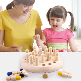 หน่วยความจำไม้สี Sticks เกมกระดานการศึกษา Montessori ของเล่นเพื่อการศึกษาเด็กความสามารถทางปัญญาการเรียนรู้ของเล่น