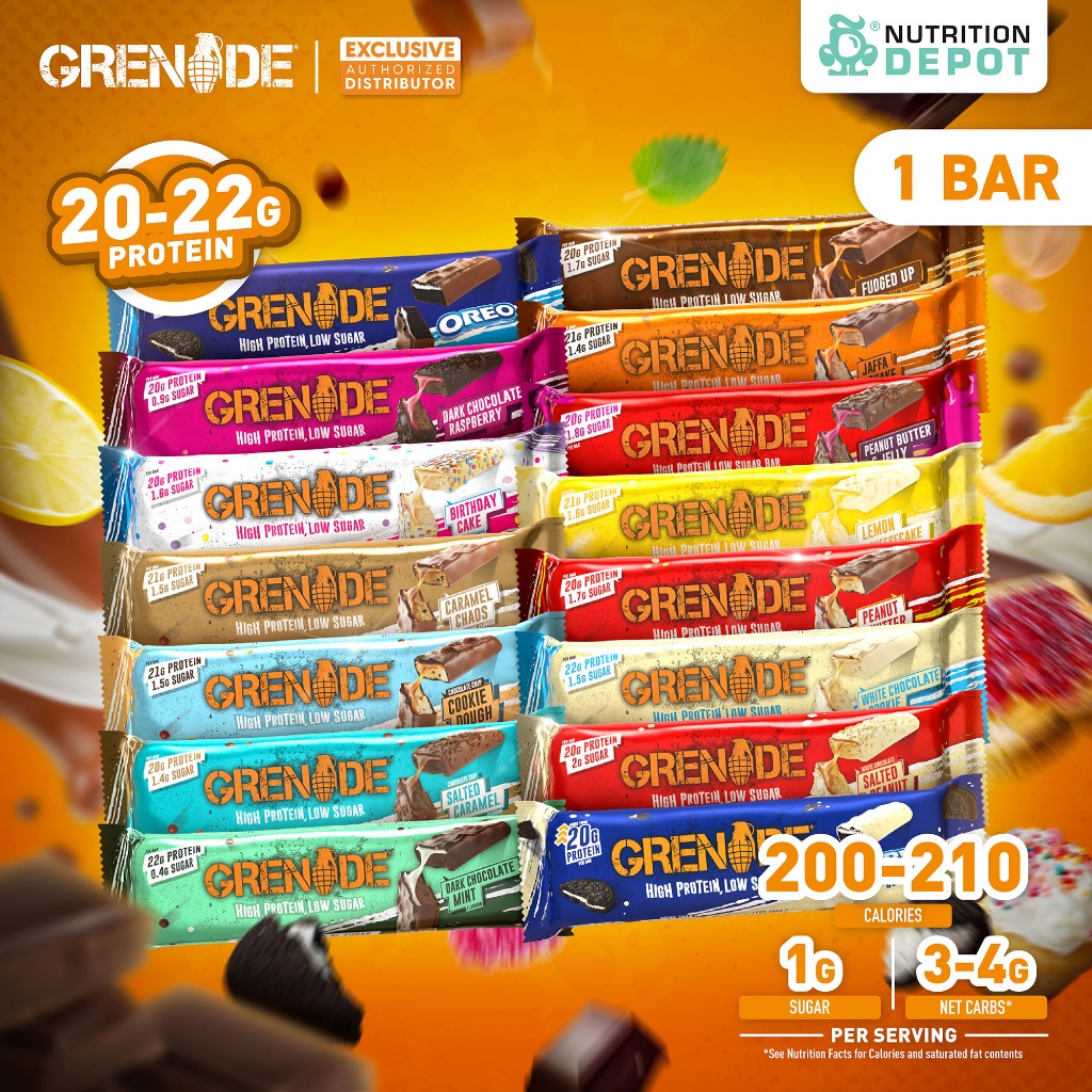กรอกโค้ด WHEYBOX80 ลดเพิ่ม Grenade Carb Killa Protein Bar 1 Bar -  โปรตีนบาร์ ขนมคลีน