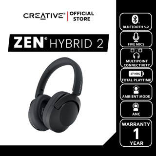 CREATIVE หูฟัง Zen Hybrid 2  หูฟังไร้สายในแบบ Over-ear พร้อม…