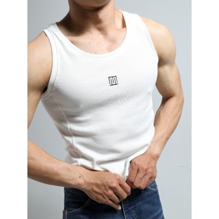 MANU-Tank Top เสื้อกล้ามผู้ชาย เข้ารูป ผ้าคอตตอน นุ่ม ใส่สบา…