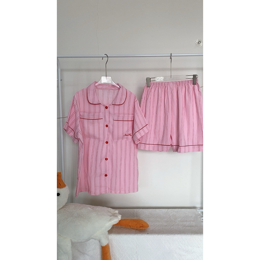 ชุดนอนโนบรา SHUFU-CLASSIC CHERRY